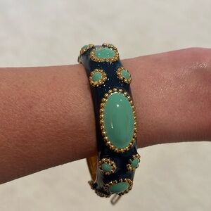 J.Crew blue enamel bangle bracelet